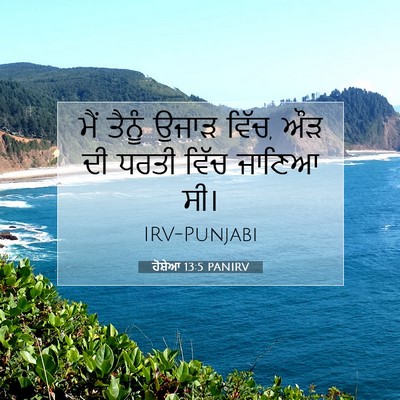 Picture 07 - ਹੋਸ਼ੇਆ 13:5 PANIRV - ਮੈਂ ਤੈਨੂੰ ਉਜਾੜ - Bible Verse Picture