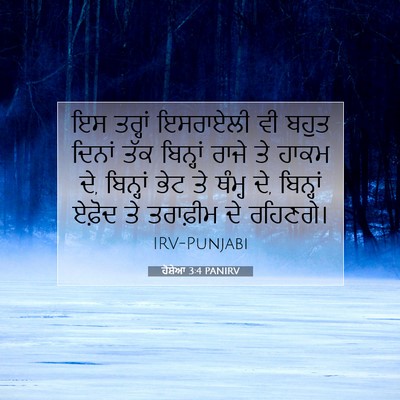 Picture 07 - ਹੋਸ਼ੇਆ 3:4 PANIRV - ਇਸ ਤਰ੍ਹਾਂ ਇਸਰਾਏਲੀ - Bible Verse Picture