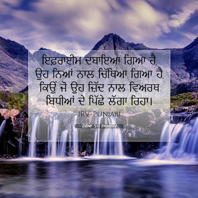 Picture 07 - ਹੋਸ਼ੇਆ 5:11 PANIRV - ਇਫ਼ਰਾਈਮ ਦਬਾਇਆ ਗਿਆ - Bible Verse Picture