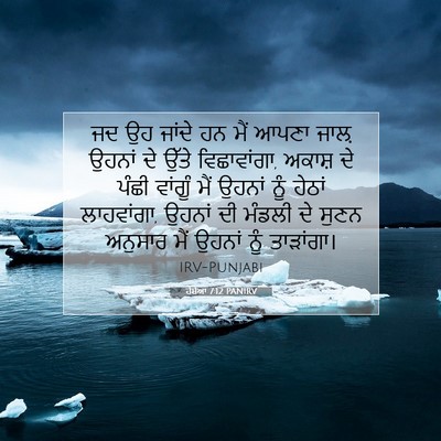 Picture 07 - ਹੋਸ਼ੇਆ 7:12 PANIRV - ਜਦ ਉਹ ਜਾਂਦੇ ਹਨ ਮੈਂ - Bible Verse Picture