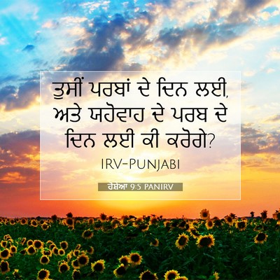 Picture 07 - ਹੋਸ਼ੇਆ 9:5 PANIRV - ਤੁਸੀਂ ਪਰਬਾਂ ਦੇ ਦਿਨ - Bible Verse Picture