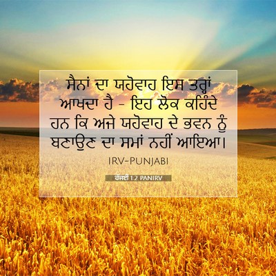 Picture 07 - ਹੱਜਈ 1:2 PANIRV - ਸੈਨਾਂ ਦਾ ਯਹੋਵਾਹ ਇਸ - Bible Verse Picture