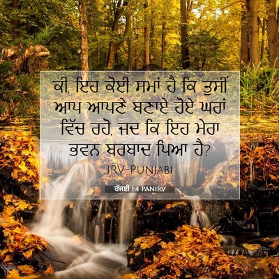 Picture 07 - ਹੱਜਈ 1:4 PANIRV - ਕੀ, ਇਹ ਕੋਈ ਸਮਾਂ ਹੈ - Bible Verse Picture