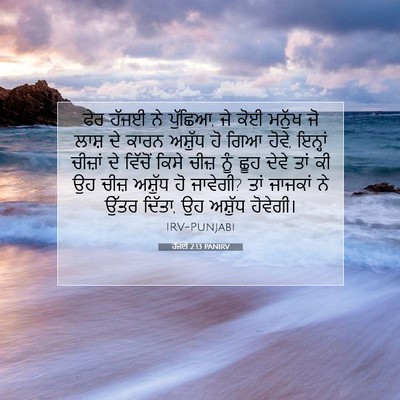 Picture 07 - ਹੱਜਈ 2:13 PANIRV - ਫੇਰ ਹੱਜਈ ਨੇ ਪੁੱਛਿਆ, - Bible Verse Picture