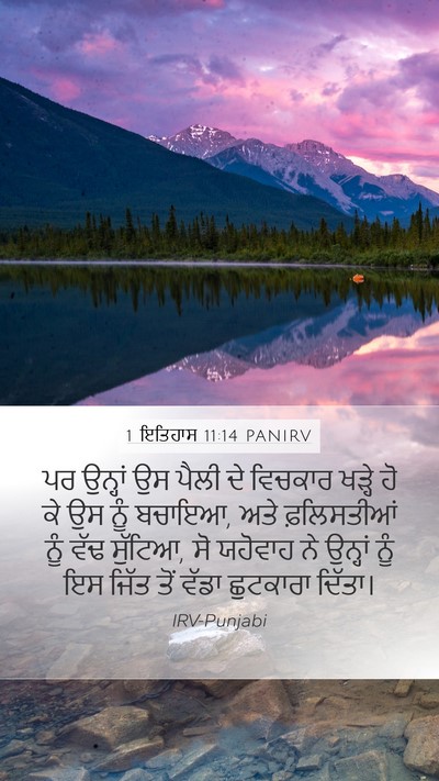 1 ਇਤਿਹਾਸ 11:14 PANIRV Bible Verse Image
