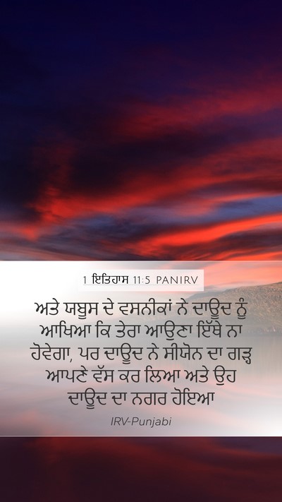 1 ਇਤਿਹਾਸ 11:5 PANIRV Bible Verse Image