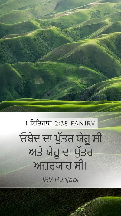 1 ਇਤਿਹਾਸ 2:38 PANIRV Mobile Phone Wallpaper - ਓਬੇਦ ਦਾ ਪੁੱਤਰ ਯੇਹੂ - Mobile Bible Verse Wallpaper