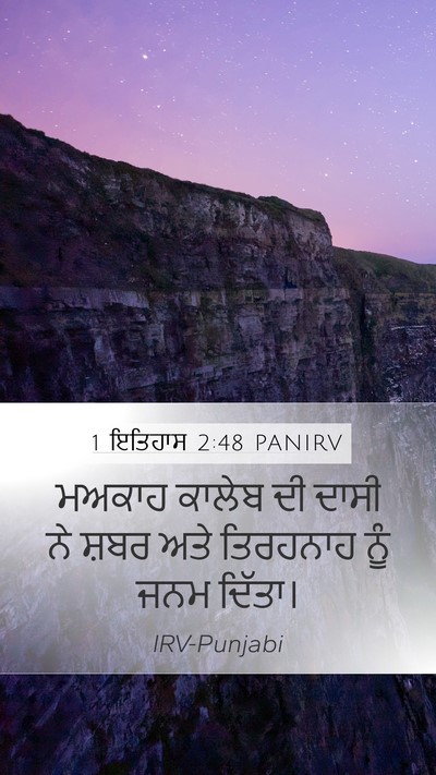 1 ਇਤਿਹਾਸ 2:48 PANIRV Mobile Phone Wallpaper - ਮਅਕਾਹ ਕਾਲੇਬ ਦੀ - Mobile Bible Verse Wallpaper