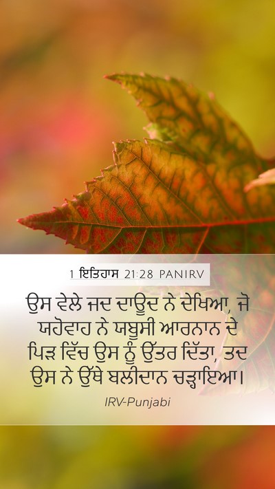 1 ਇਤਿਹਾਸ 21:28 PANIRV Mobile Phone Wallpaper - ਉਸ ਵੇਲੇ ਜਦ ਦਾਊਦ ਨੇ - Mobile Bible Verse Wallpaper
