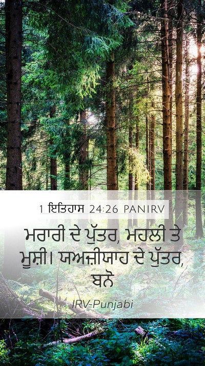 1 ਇਤਿਹਾਸ 24:26 PANIRV Mobile Phone Wallpaper - ਮਰਾਰੀ ਦੇ ਪੁੱਤਰ, - Mobile Bible Verse Wallpaper