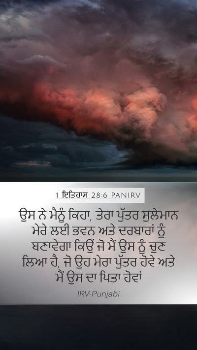 1 ਇਤਿਹਾਸ 28:6 PANIRV Bible Verse Image
