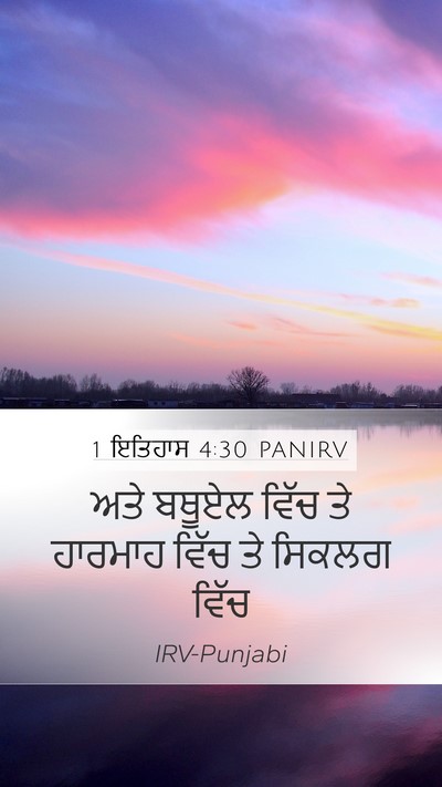 1 ਇਤਿਹਾਸ 4:30 PANIRV Bible Verse Image