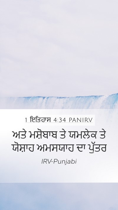 1 ਇਤਿਹਾਸ 4:34 PANIRV Bible Verse Image