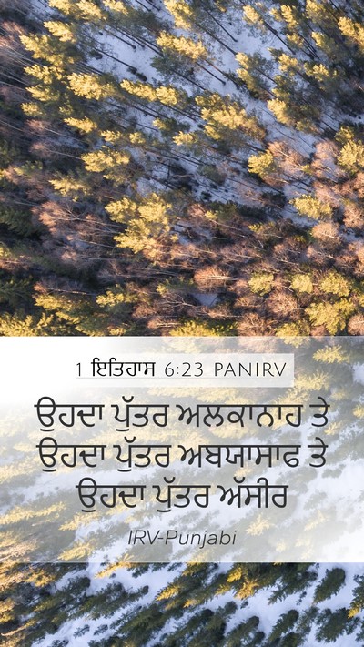 1 ਇਤਿਹਾਸ 6:23 PANIRV Mobile Phone Wallpaper - ਉਹਦਾ ਪੁੱਤਰ - Mobile Bible Verse Wallpaper