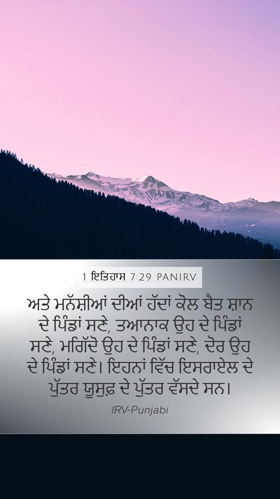 1 ਇਤਿਹਾਸ 7:29 PANIRV Bible Verse Image