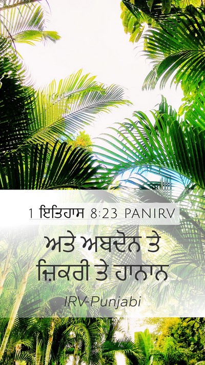 1 ਇਤਿਹਾਸ 8:23 PANIRV Mobile Phone Wallpaper - ਅਤੇ ਅਬਦੋਨ ਤੇ - Mobile Bible Verse Wallpaper