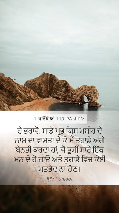 1 ਕੁਰਿੰਥੀਆਂ 1:10 PANIRV Bible Verse Image