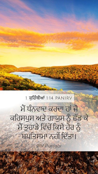 1 ਕੁਰਿੰਥੀਆਂ 1:14 PANIRV Bible Verse Image