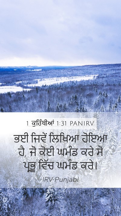 1 ਕੁਰਿੰਥੀਆਂ 1:31 PANIRV Bible Verse Image