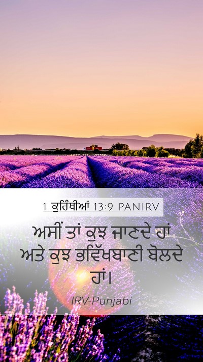 1 ਕੁਰਿੰਥੀਆਂ 13:9 PANIRV Bible Verse Image