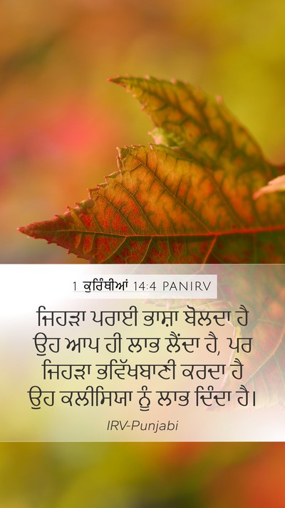 1 ਕੁਰਿੰਥੀਆਂ 14:4 PANIRV Bible Verse Image