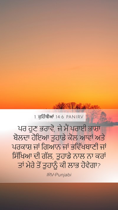 1 ਕੁਰਿੰਥੀਆਂ 14:6 PANIRV Bible Verse Image