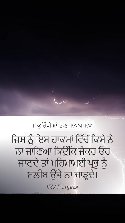 1 ਕੁਰਿੰਥੀਆਂ 2:8 PANIRV Bible Verse Image