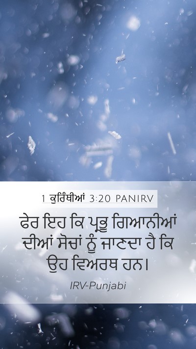 1 ਕੁਰਿੰਥੀਆਂ 3:20 PANIRV Bible Verse Image