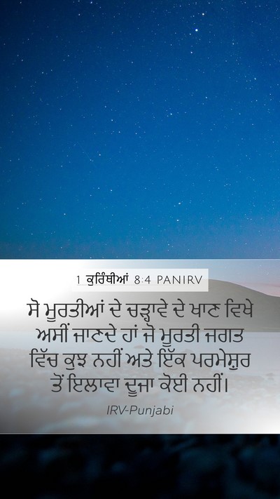 1 ਕੁਰਿੰਥੀਆਂ 8:4 PANIRV Bible Verse Image