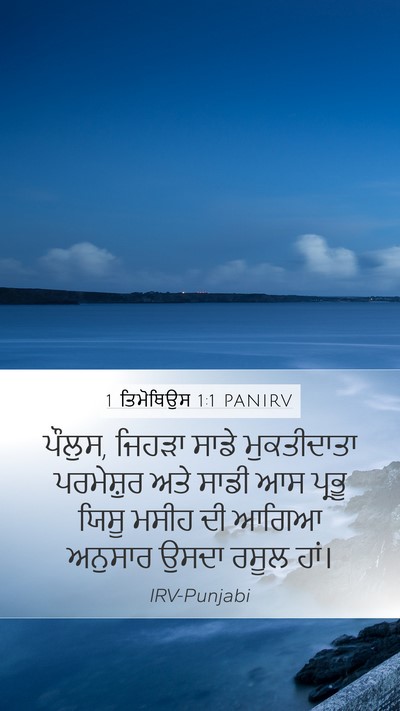 1 ਤਿਮੋਥਿਉਸ 1:1 PANIRV Bible Verse Image