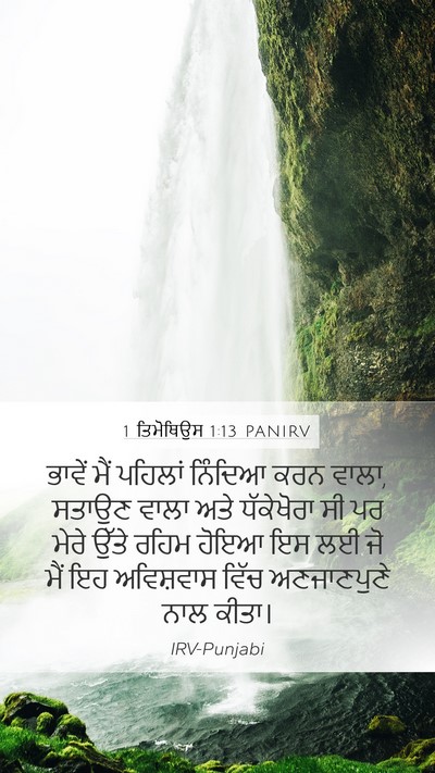 1 ਤਿਮੋਥਿਉਸ 1:13 PANIRV Bible Verse Image
