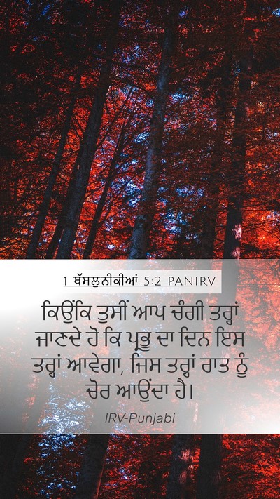 1 ਥੱਸਲੁਨੀਕੀਆਂ 5:2 PANIRV Bible Verse Image