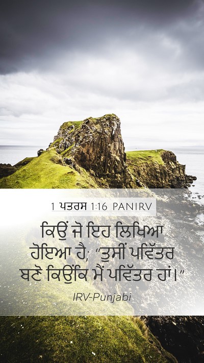 1 ਪਤਰਸ 1:16 PANIRV Mobile Phone Wallpaper - ਕਿਉਂ ਜੋ ਇਹ ਲਿਖਿਆ - Mobile Bible Verse Wallpaper