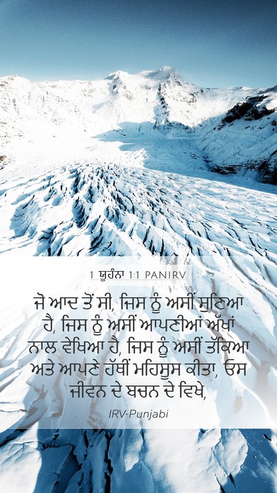 1 ਯੂਹੰਨਾ 1:1 PANIRV Bible Verse Image