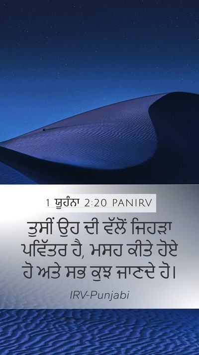 1 ਯੂਹੰਨਾ 2:20 PANIRV Bible Verse Image