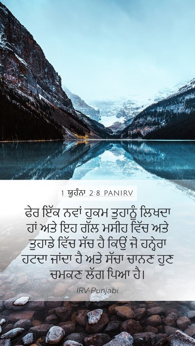 1 ਯੂਹੰਨਾ 2:8 PANIRV Bible Verse Image