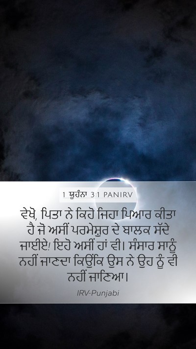 1 ਯੂਹੰਨਾ 3:1 PANIRV Bible Verse Image