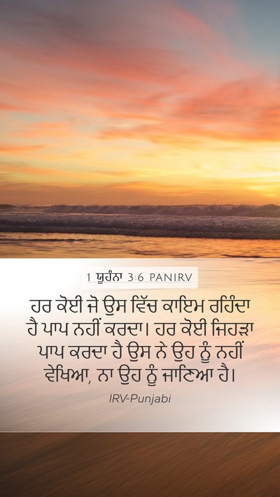 1 ਯੂਹੰਨਾ 3:6 PANIRV Bible Verse Image