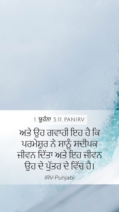 1 ਯੂਹੰਨਾ 5:11 PANIRV Bible Verse Image