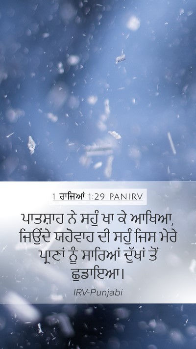 1 ਰਾਜਿਆਂ 1:29 PANIRV Bible Verse Image