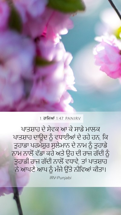 1 ਰਾਜਿਆਂ 1:47 PANIRV Bible Verse Image