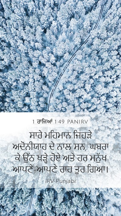 1 ਰਾਜਿਆਂ 1:49 PANIRV Mobile Phone Wallpaper - ਸਾਰੇ ਮਹਿਮਾਨ ਜਿਹੜੇ - Mobile Bible Verse Wallpaper