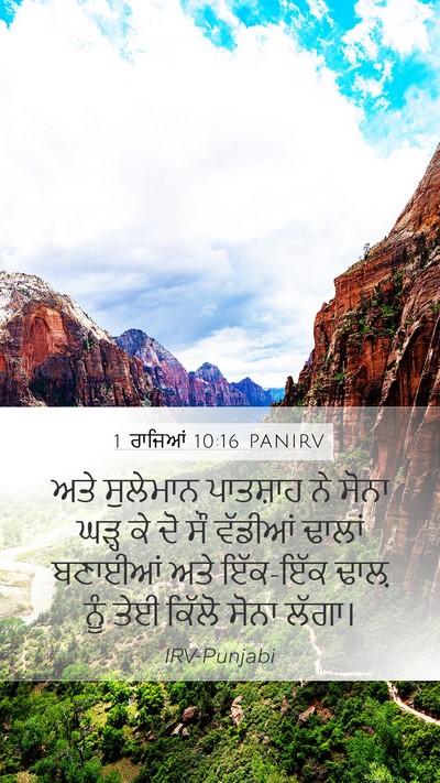 1 ਰਾਜਿਆਂ 10:16 PANIRV Bible Verse Image