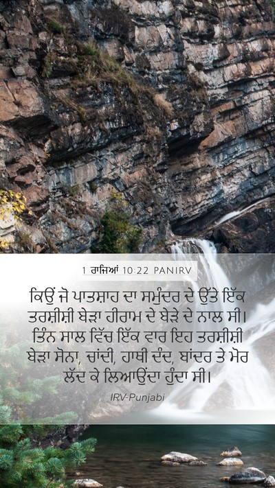 1 ਰਾਜਿਆਂ 10:22 PANIRV Bible Verse Image