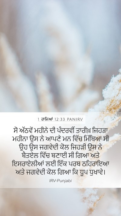 1 ਰਾਜਿਆਂ 12:33 PANIRV Bible Verse Image