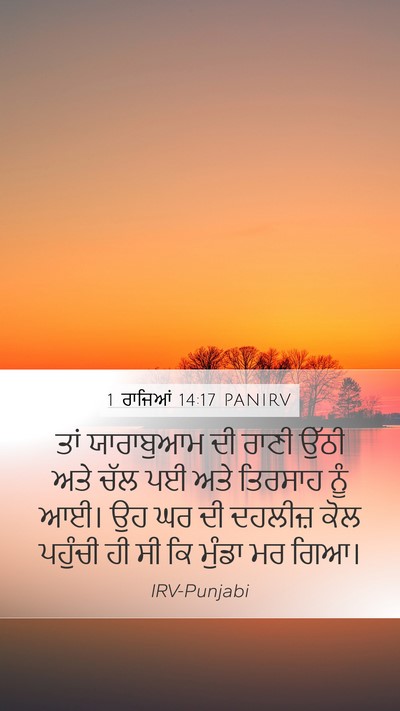 1 ਰਾਜਿਆਂ 14:17 PANIRV Bible Verse Image