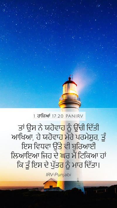 1 ਰਾਜਿਆਂ 17:20 PANIRV Bible Verse Image