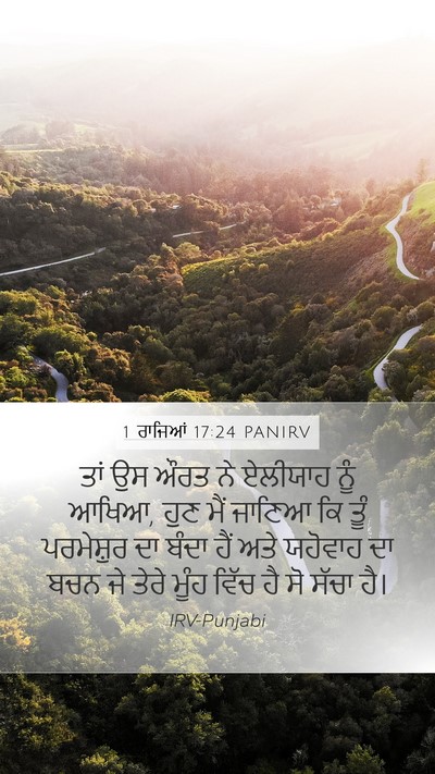 1 ਰਾਜਿਆਂ 17:24 PANIRV Bible Verse Image