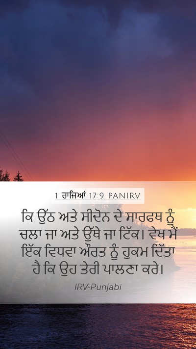 1 ਰਾਜਿਆਂ 17:9 PANIRV Bible Verse Image