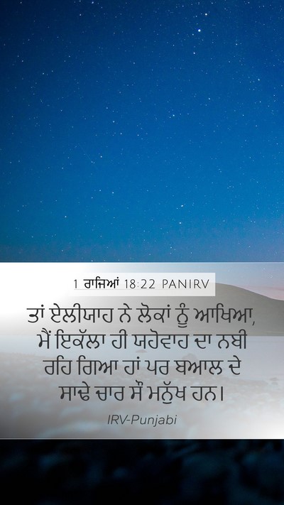 1 ਰਾਜਿਆਂ 18:22 PANIRV Bible Verse Image